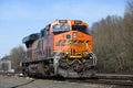 BNSF freight locomotive parked alone in Seattle Royalty Free Stock Photo