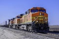BNSF 4754 heading a triple header consist Royalty Free Stock Photo