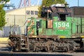 BNSF 1594 at Seattle Stacy Yard in former Burlington Northern green livery