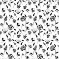 Bnw flower pattern