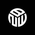 BNW letter logo design on black background. BNW creative initials letter logo concept. BNW letter design Royalty Free Stock Photo