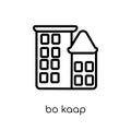 bo kaap icon. Trendy modern flat linear vector bo kaap icon on w