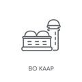 Bo kaap linear icon. Modern outline Bo kaap logo concept on whit