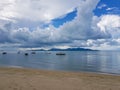 Bo Phut Beach Koh Samui island, view on Pha-ngan Royalty Free Stock Photo