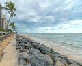 Boa Viagem beach on morning, Recife PE Brazil Royalty Free Stock Photo