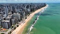 Boa Viagem Beach At Recife In Pernambuco Brazil. Royalty Free Stock Photo