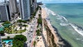 Boa Viagem Beach At Recife In Pernambuco Brazil. Royalty Free Stock Photo