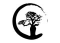 Boab or Baobab Tree Vector isolated, tree silhouette logo concept icon Royalty Free Stock Photo