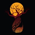 Boab Baobab Tree Vector Painting.