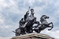 Boadicea and Her Daughters is a bronze sculptural group in London representing Boudica, queen of the Celtic Iceni tribe,