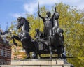 Boadicea and Her Daughters Statue in London, UK
