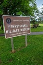 Pennsylvania Military Museum Sign