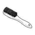 BOAR BRISTLE Hair Brush Vector Illustration Hand Drawn Royalty Free Stock Photo