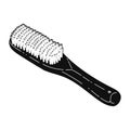 BOAR BRISTLE Hair Brush Vector Illustration Hand Drawn Royalty Free Stock Photo