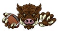 Boar Wild Hog Razorback Warthog Football Mascot