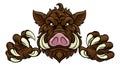 Boar Wild Hog Razorback Warthog Pig Sports Mascot