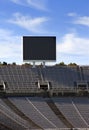 Board above empty tribunes on Barcelona Olympic Stadium on May 10, 2010 in Barcelona, Spain.