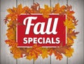 Board Autumn Foliage Fall Specials Wood