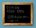 Board black blackboard difficult formula math Royalty Free Stock Photo