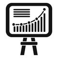 Board chart management icon simple vector. Digital process Royalty Free Stock Photo