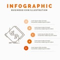 Board, chip, circuit, network, electronic Infographics Template for Website and Presentation. Line Gray icon with Orange Royalty Free Stock Photo