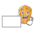 With board cookies in the form madeleine cartoon Royalty Free Stock Photo