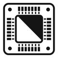 Board cpu icon simple vector. Digital microchip