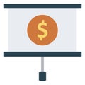 Board, currency Color Vector icon which can be easily modified or edited