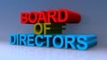 Board of directors on blue