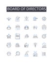 Board of Directors line icons collection. Creativity, Collaboration, Structure, Inspiration, Expressiveness, Emotion Royalty Free Stock Photo