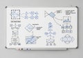Board is divided into sections, each with different sets of shapes Royalty Free Stock Photo