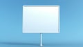 Empty isolated message banner blank white board billboard frame advertise display