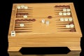 Board game of Backgammon with dice Royalty Free Stock Photo