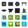 Board game black,flet icons in set collection for design. Game and entertainment vector symbol stock web illustration. Royalty Free Stock Photo