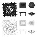 Board game black,outline icons in set collection for design. Game and entertainment vector symbol stock web illustration Royalty Free Stock Photo