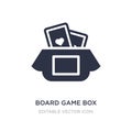 board game box icon on white background. Simple element illustration from Entertainment concept Royalty Free Stock Photo