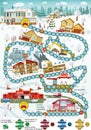 Board game (Cartoon city) - Winter