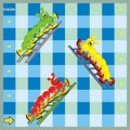 Board game, centipede and ladders, vector icon