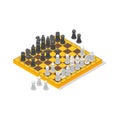 Board Game Chess Isometric View. Vector