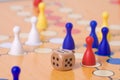 Board game with color pawns Royalty Free Stock Photo