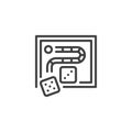 Board Game Dice line icon Royalty Free Stock Photo