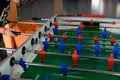 Board game football, an active and developing game for motor skills, attentiveness and dexterity for children