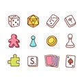 Board game icons Royalty Free Stock Photo