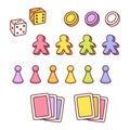 Board game pieces set