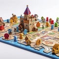 A board game with several pieces Royalty Free Stock Photo