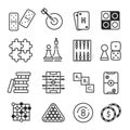 Board games icon set isolated on white background Royalty Free Stock Photo