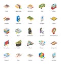 Board Games Isometric Icons Pack