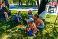 Board games in Museon Park of Arts of Moscow