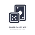 board games set icon on white background. Simple element illustration from Entertainment concept Royalty Free Stock Photo