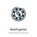 Board games vector icon on white background. Flat vector board games icon symbol sign from modern entertainment and arcade Royalty Free Stock Photo